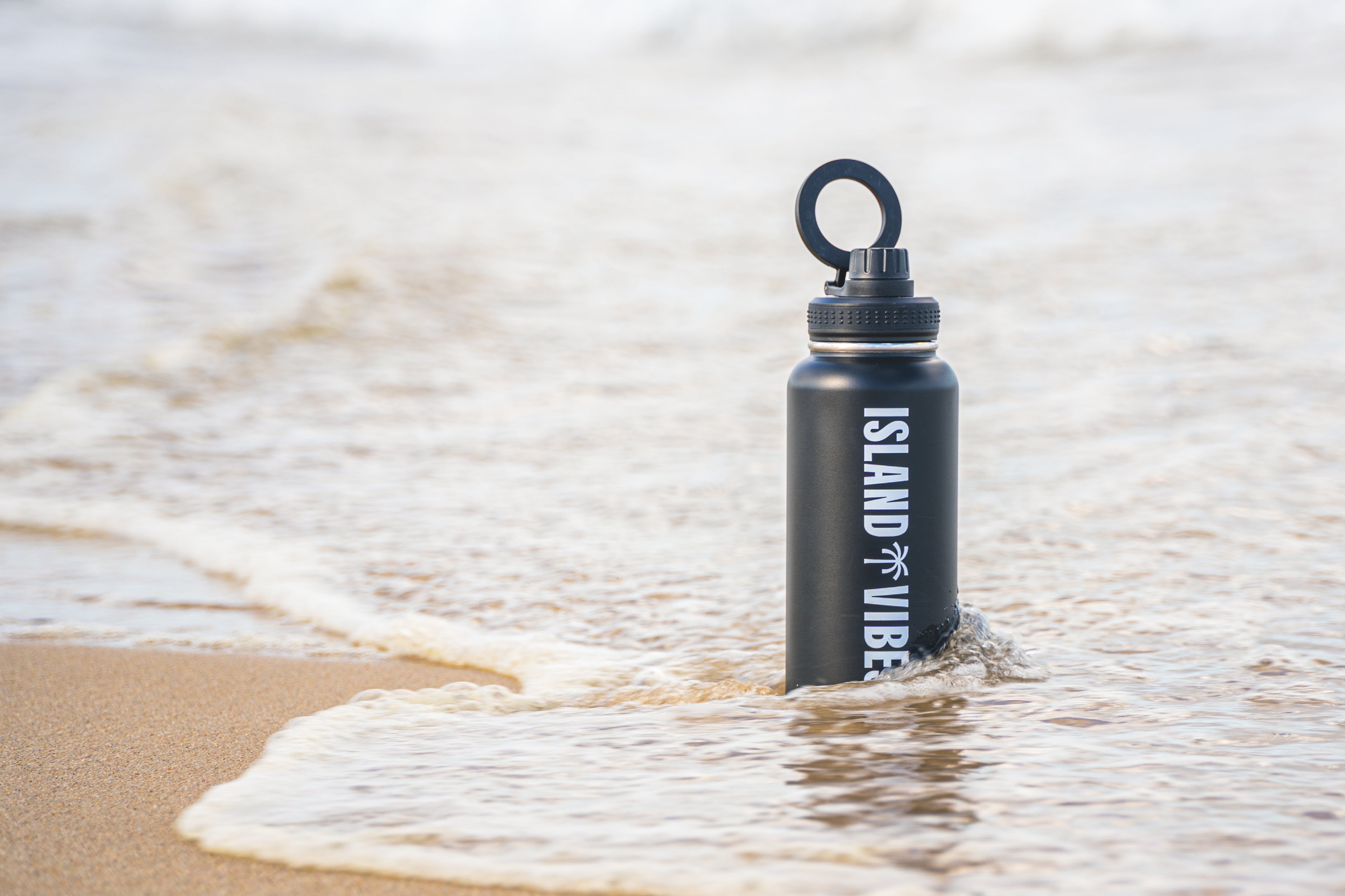 Tri-Bot - Black Tripod Water Bottle