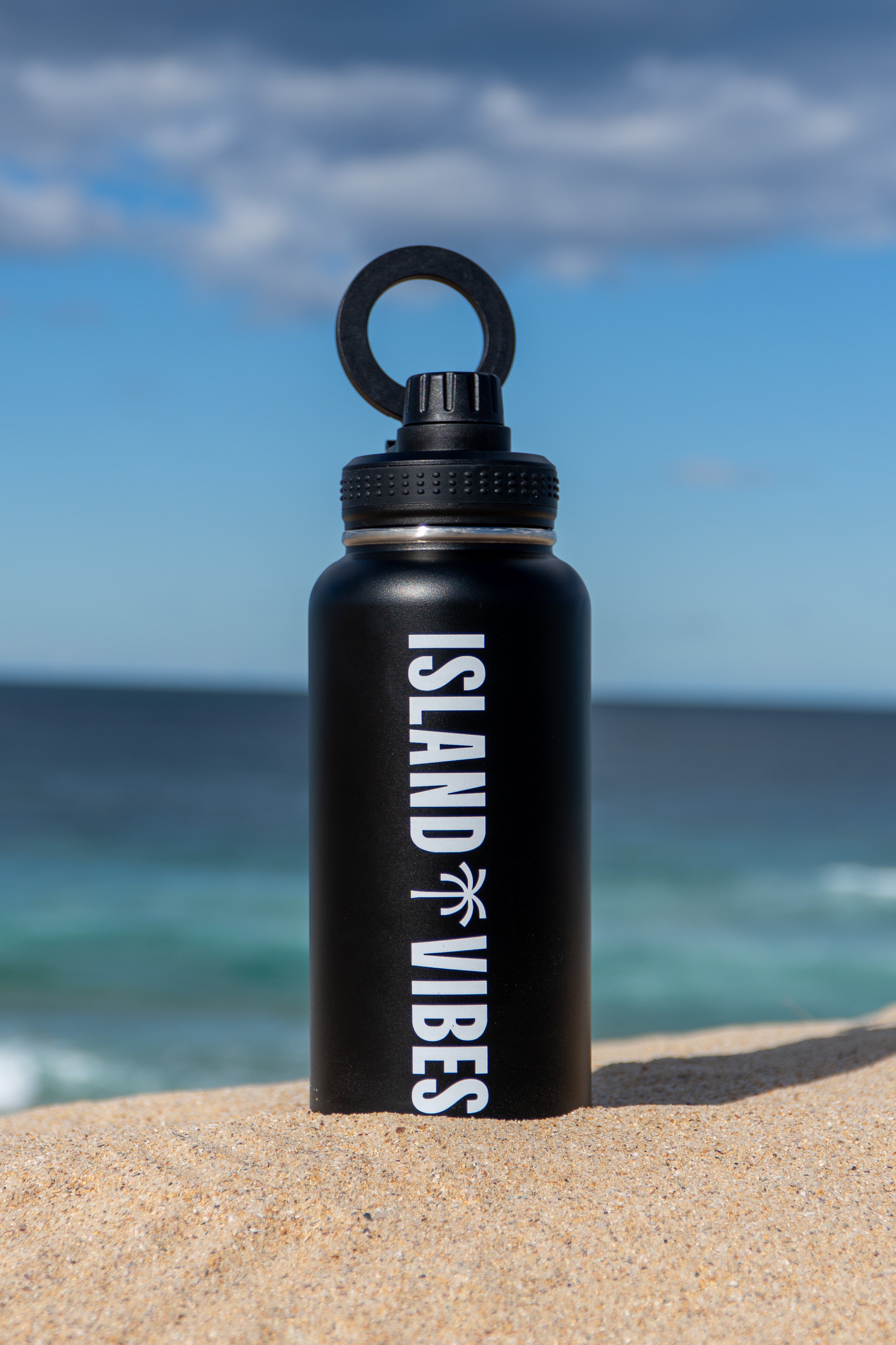 Tri-Bot - Black Tripod Water Bottle