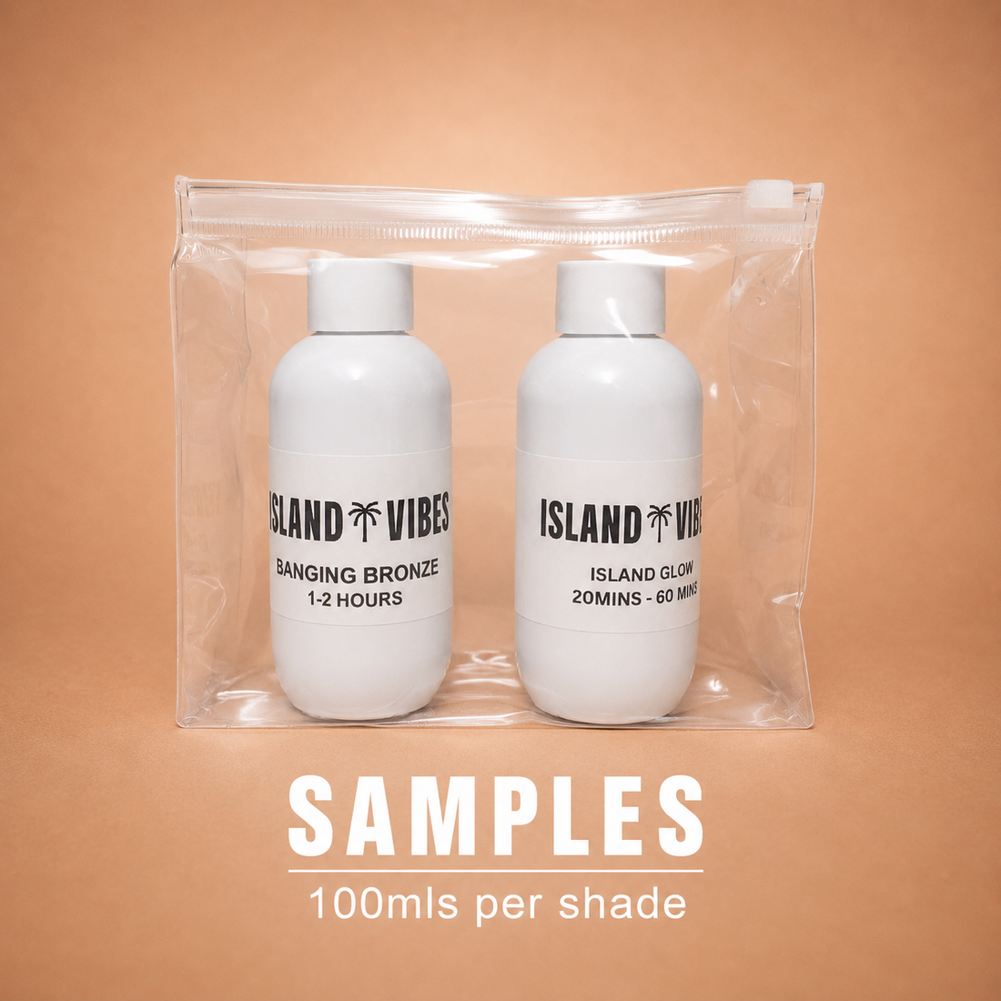 Island Vibes professional spray tan sample 100ml x 2 shades