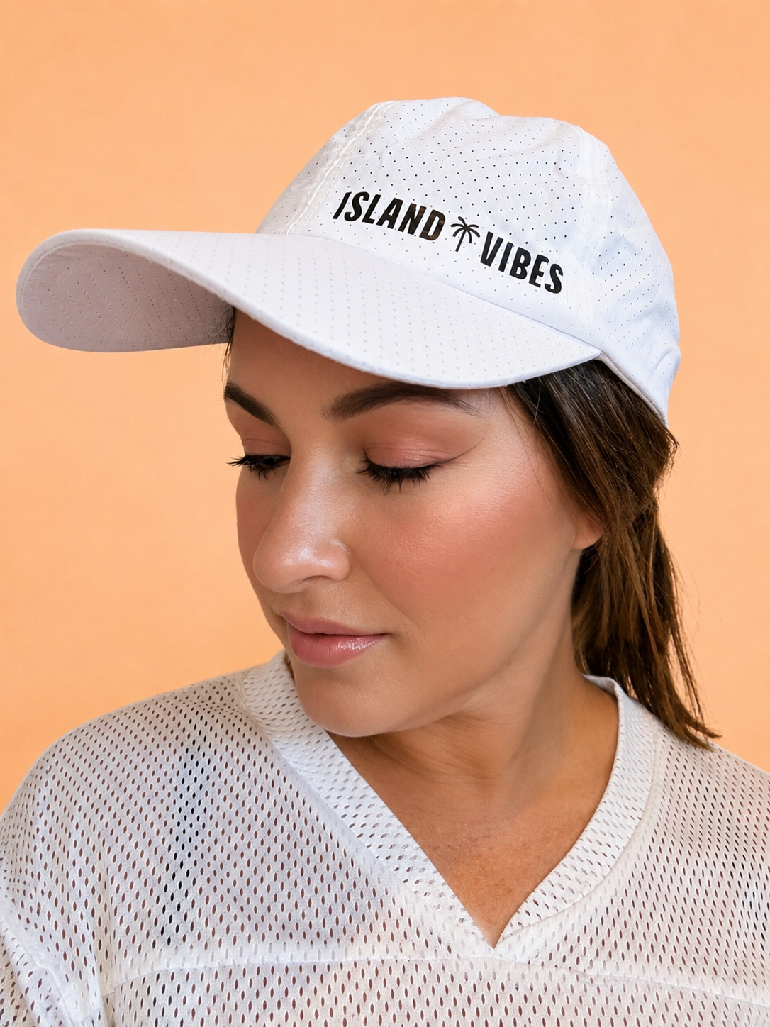 Island Vibes White Runners Cap limited edition lightweight cap