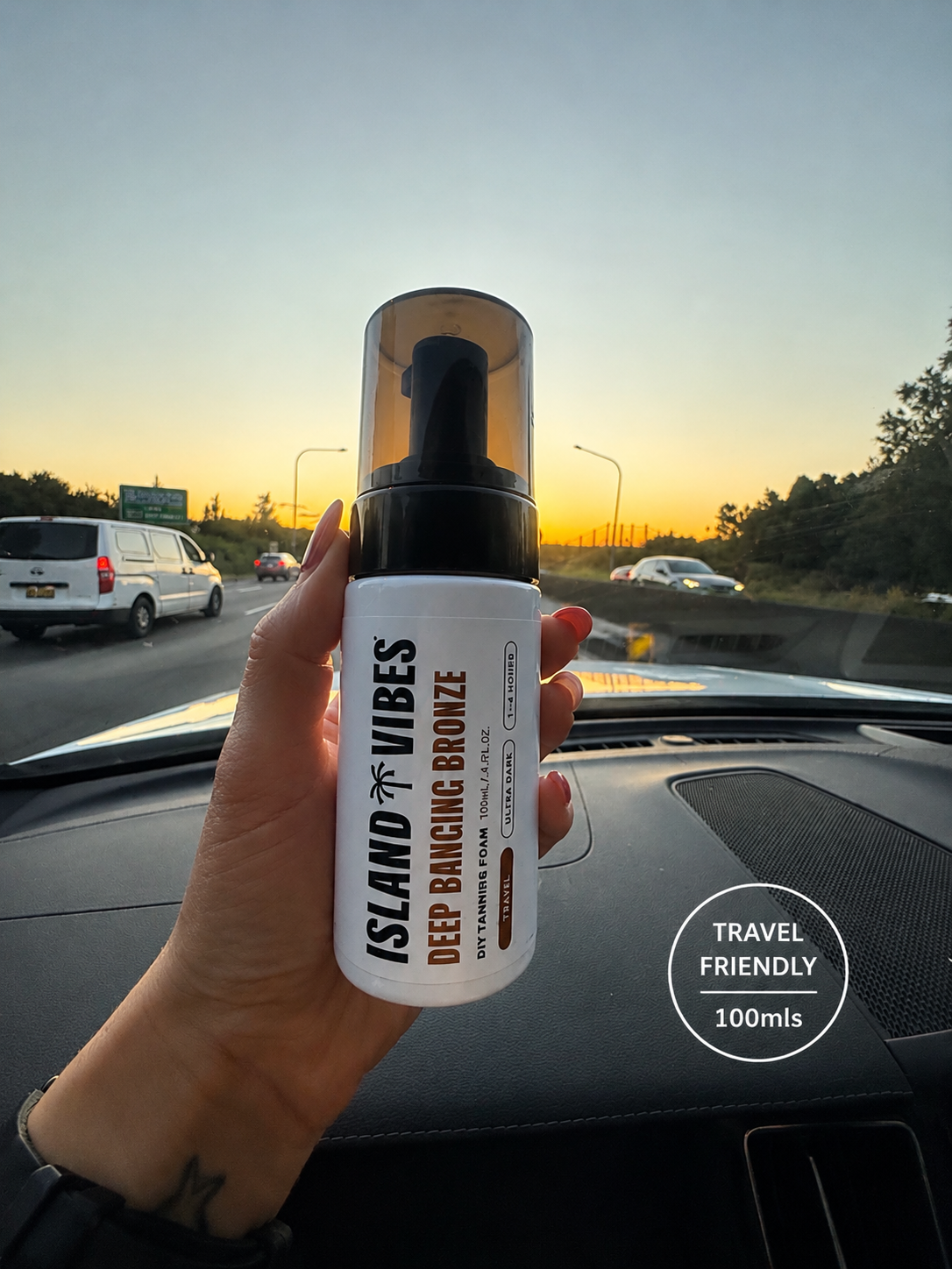 Travel size fake tan mousse carry-on friendly