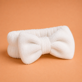 Island Vibes white bow beauty headband for tanning