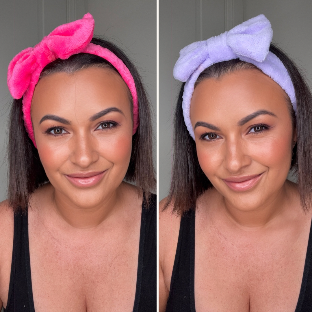 Hot Pink / Purple Bow Duo - Beauty Headbands