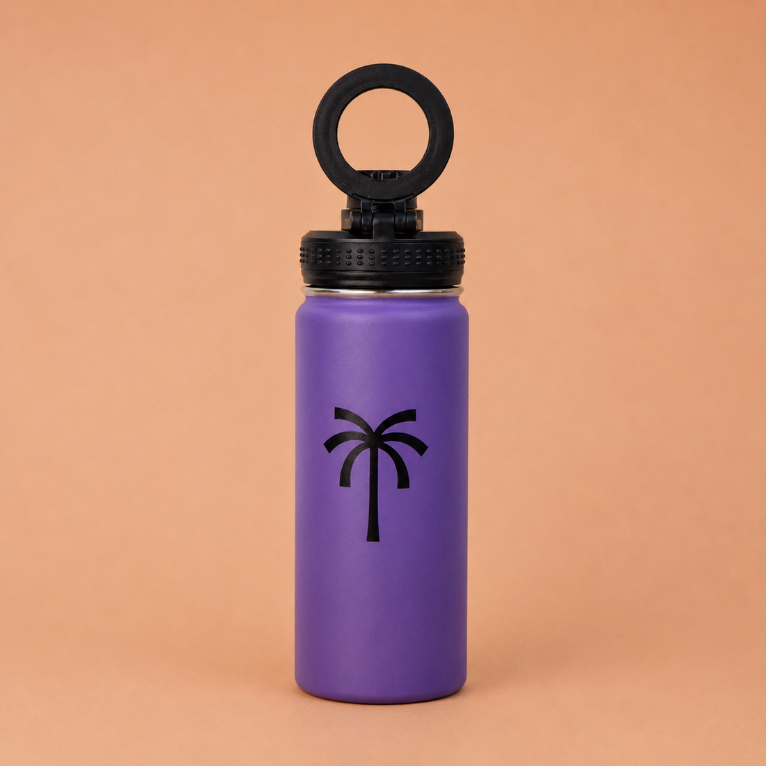 Island Vibes Tri-Bot purple tripod water bottle
