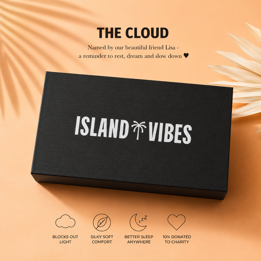 “The Cloud” 100% Mulberry Silk Sleep Mask (10% donated to Charity)